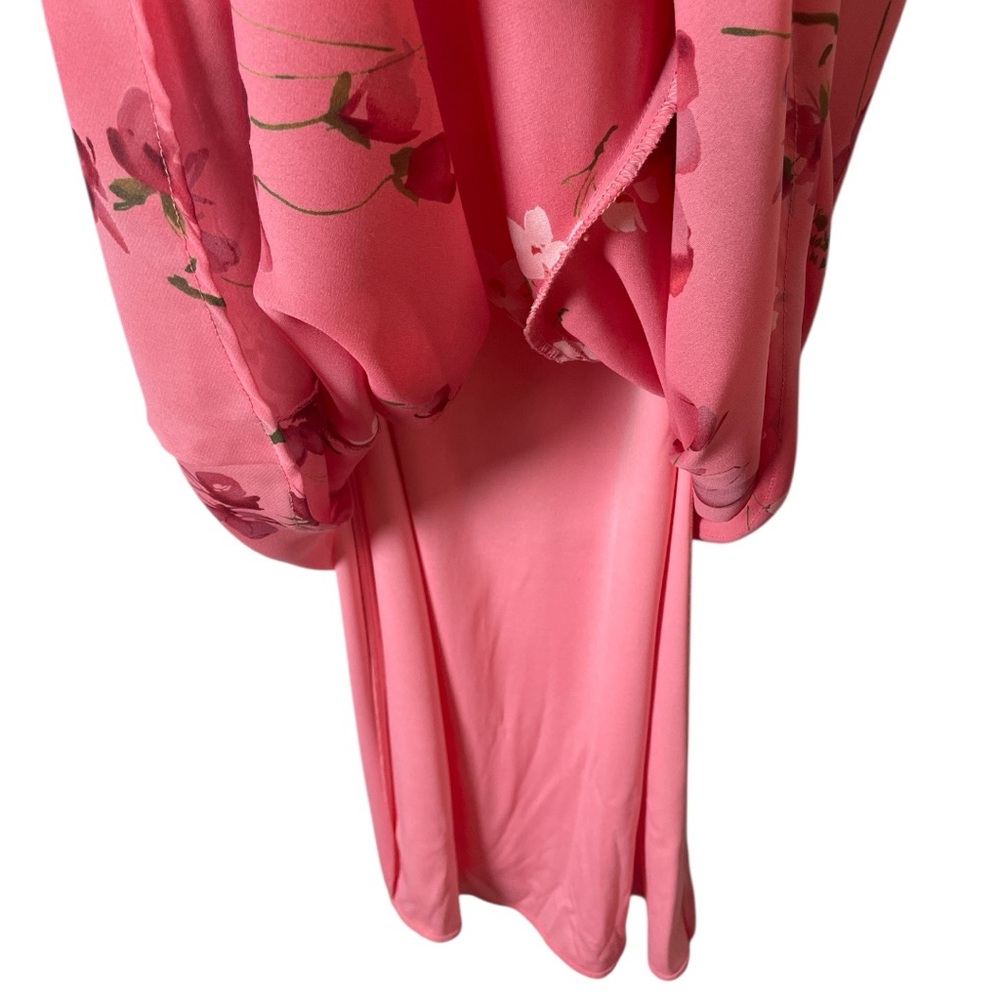 Connected Apparel Pink Floral Maxi Dress Women’s Sleeveless V-Neck Y2K Sz 8 - Picture 5 of 6